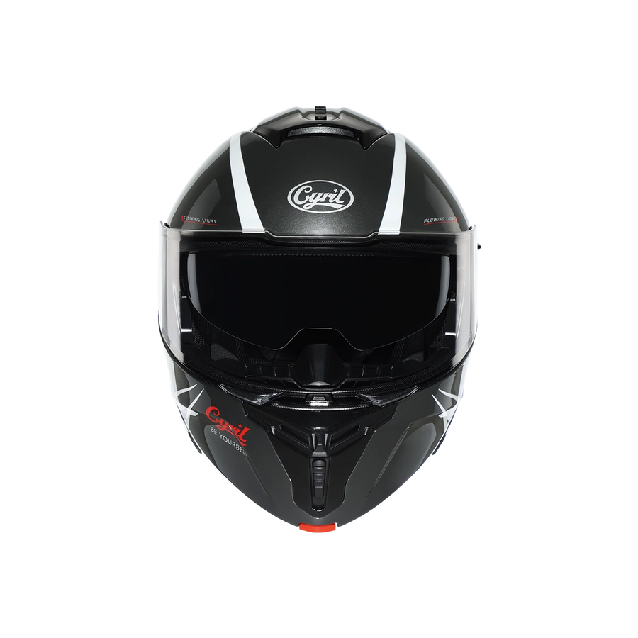 THUNDER Dual Visor Modular Helmet - Flowing light 02 Gloss alternate view