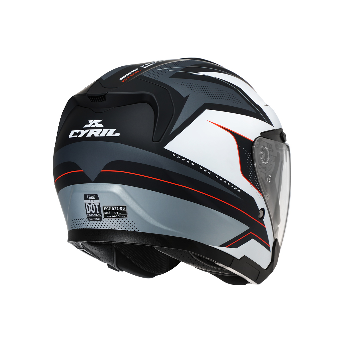 R18 Dual Visor Open Face Helmet