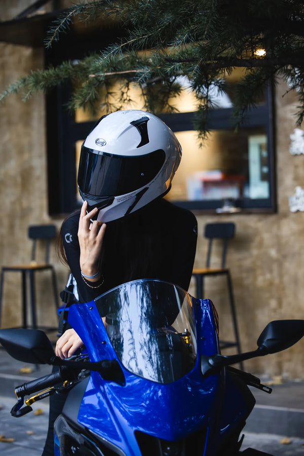 Rider in a CYRIL helmet