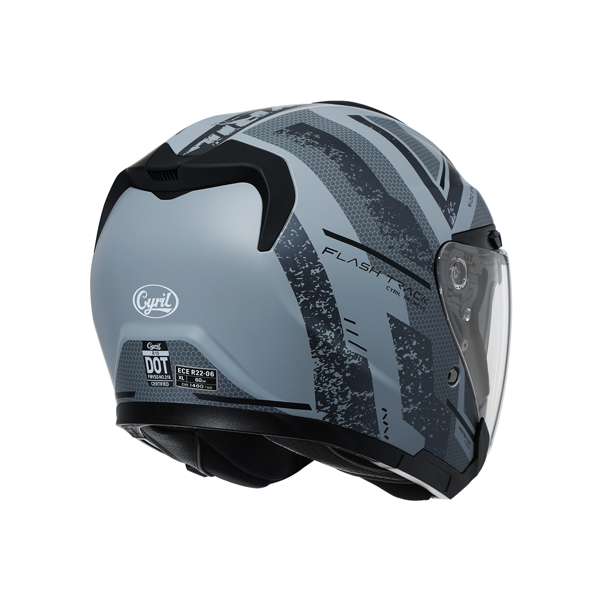 R18 Dual Visor Open Face Helmet